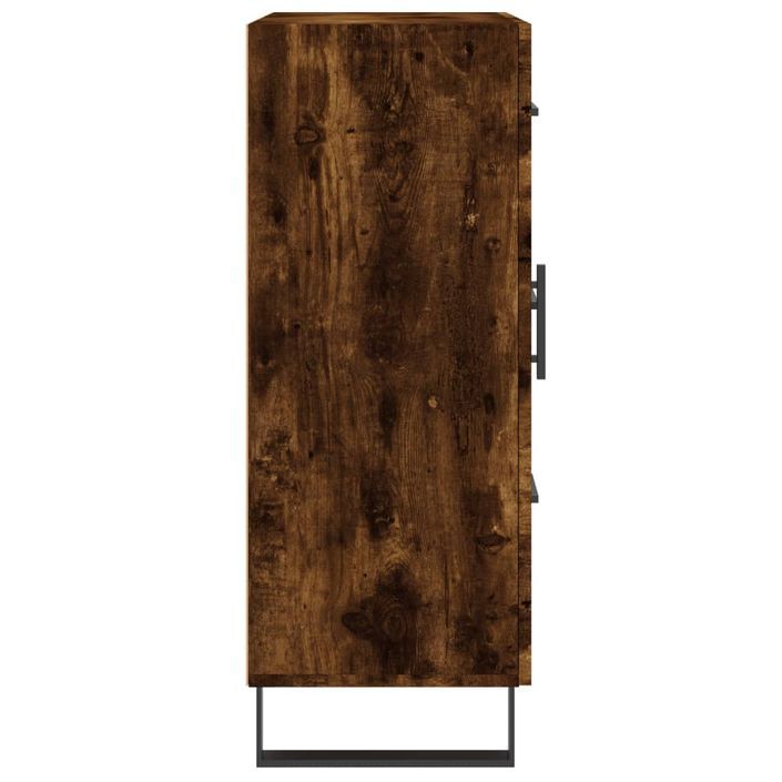 Buffet chêne fumé 69,5x34x90 cm bois d'ingénierie - Photo n°7