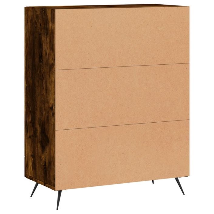 Buffet chêne fumé 69,5x34x90 cm bois d'ingénierie - Photo n°8