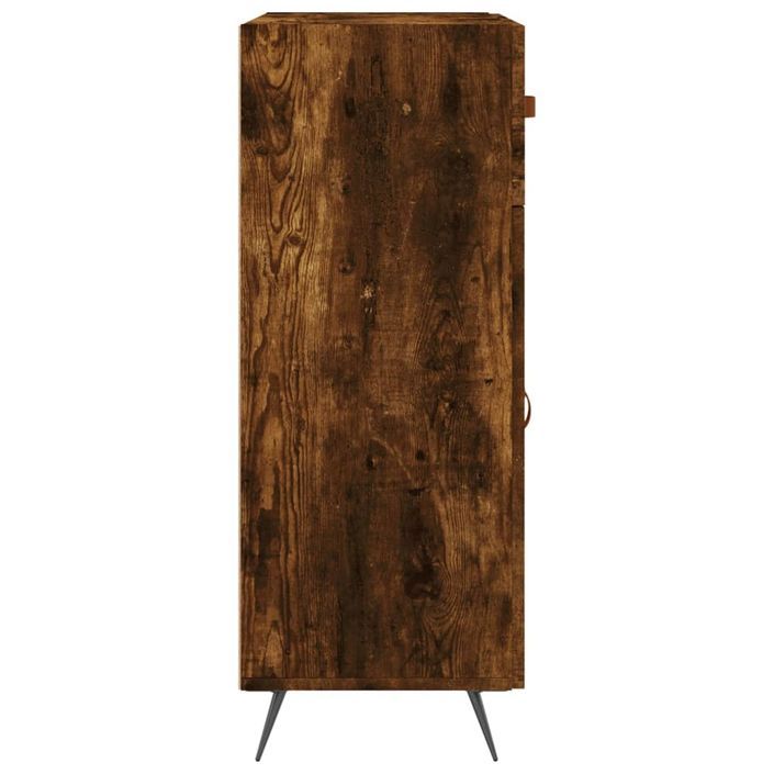 Buffet chêne fumé 69,5x34x90 cm bois d'ingénierie - Photo n°7