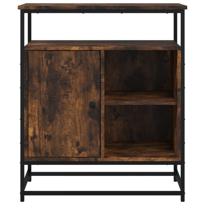 Buffet chêne fumé 69x35x80 cm bois d'ingénierie - Photo n°6