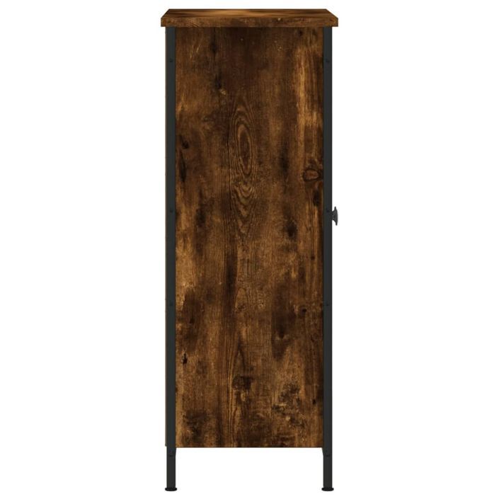 Buffet chêne fumé 70x30x80 cm bois d'ingénierie - Photo n°7