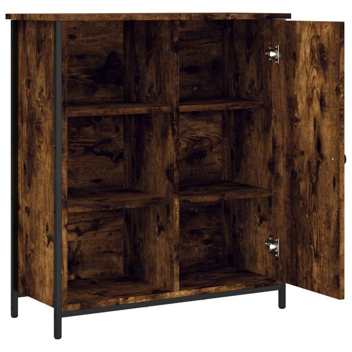 Buffet chêne fumé 70x30x80 cm bois d'ingénierie - Photo n°5