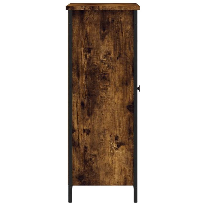 Buffet chêne fumé 70x30x80 cm bois d'ingénierie - Photo n°7