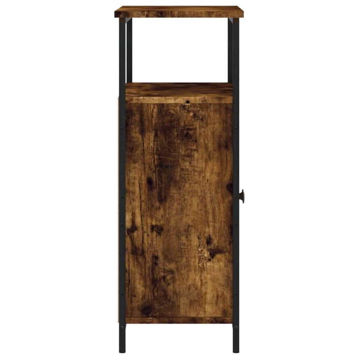 Buffet chêne fumé 70x30x80 cm bois d'ingénierie - Photo n°7