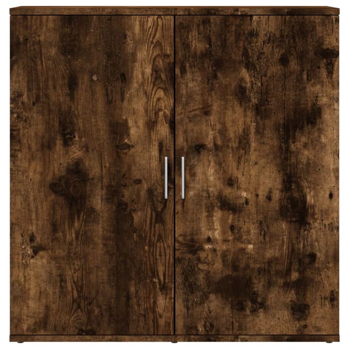 Buffet chêne fumé 79x38x80 cm bois d'ingénierie - Photo n°5