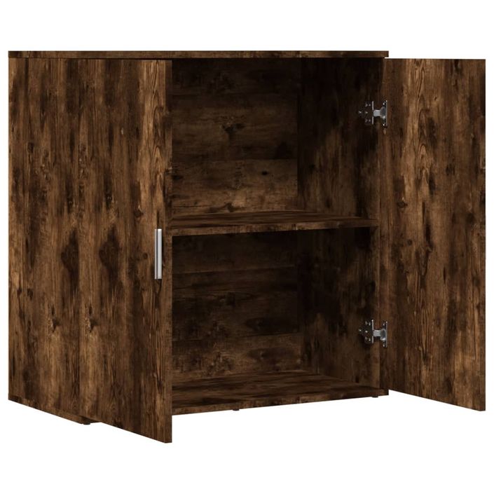 Buffet chêne fumé 79x38x80 cm bois d'ingénierie - Photo n°6