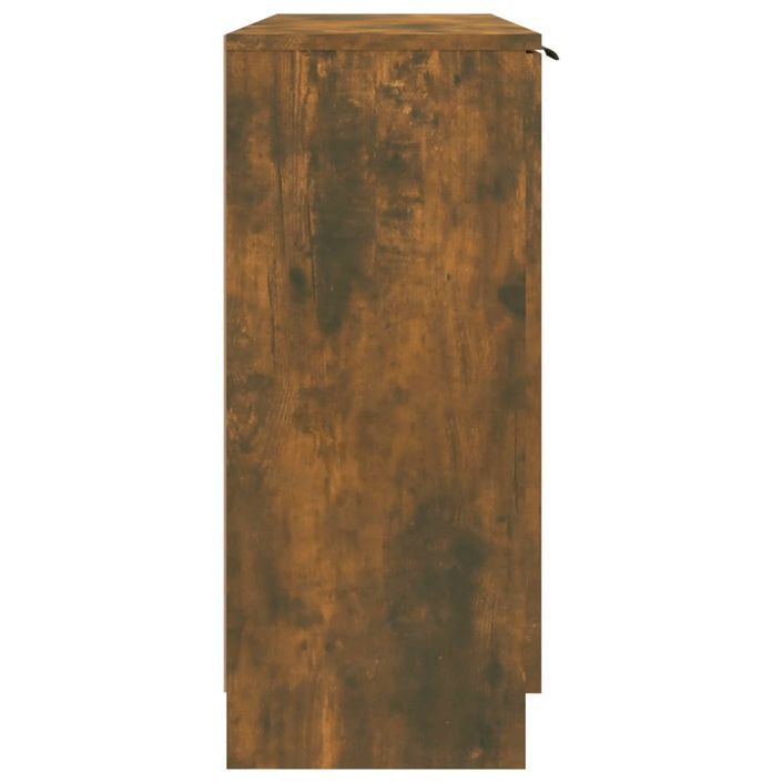 Buffet Chêne fumé 90,5x30x70 cm Bois d'ingénierie - Photo n°6