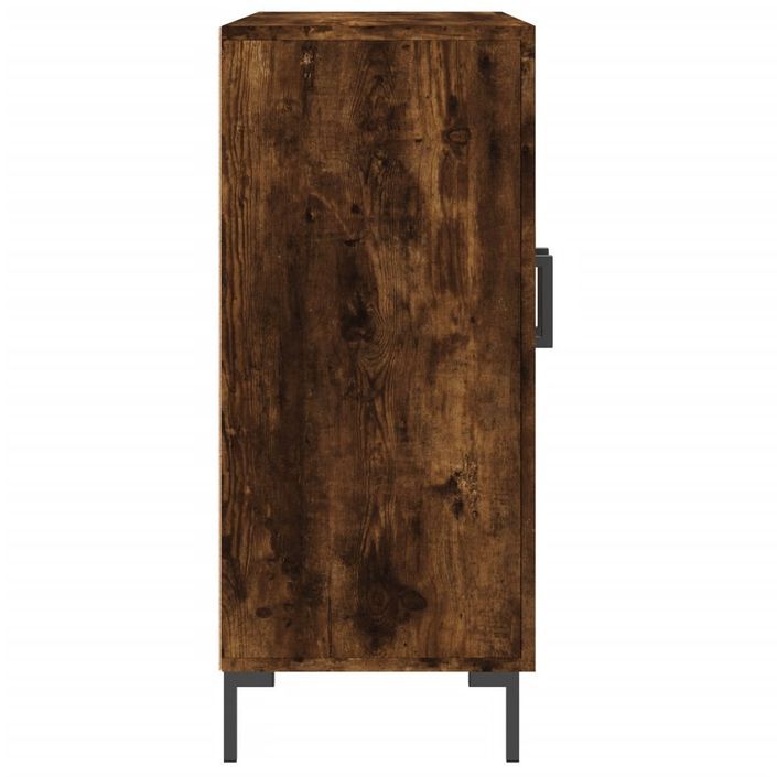 Buffet chêne fumé 90x34x80 cm bois d'ingénierie - Photo n°7