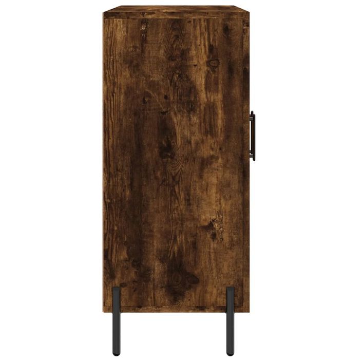 Buffet chêne fumé 90x34x80 cm bois d'ingénierie - Photo n°7