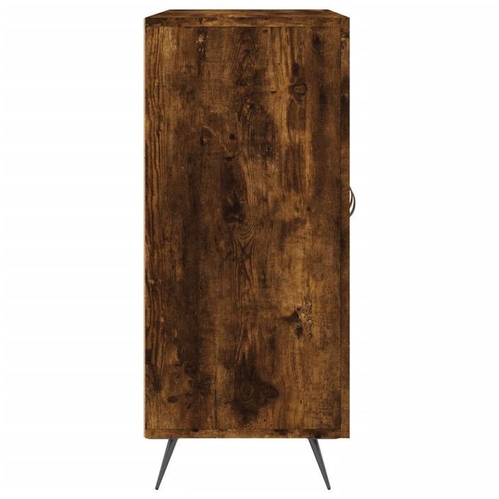 Buffet chêne fumé 90x34x80 cm bois d'ingénierie - Photo n°7