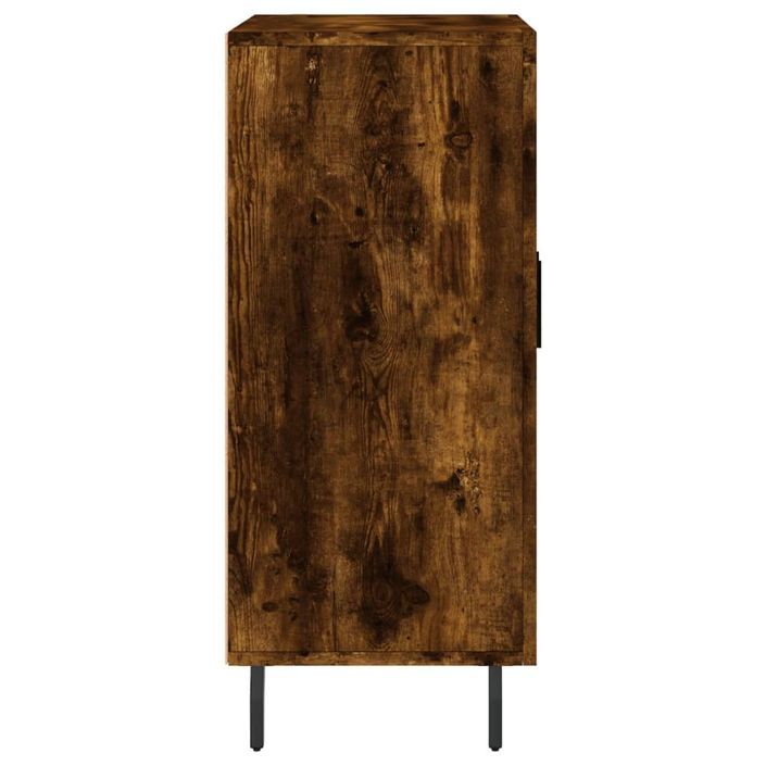 Buffet chêne fumé 90x34x80 cm bois d'ingénierie - Photo n°7