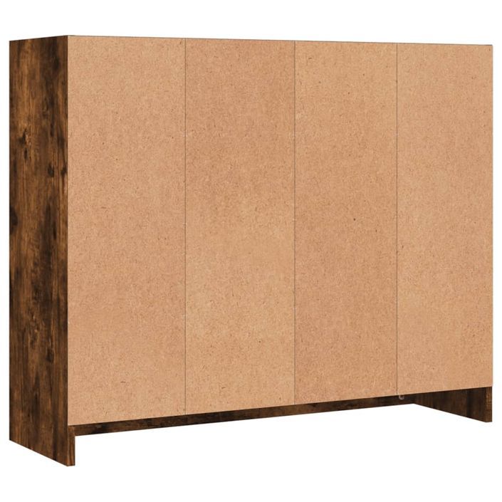 Buffet chêne fumé 91x28x75 cm bois d'ingénierie - Photo n°8