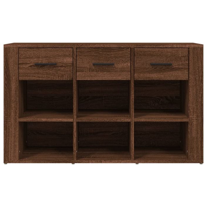 Buffet Chêne marron 100x30x59,5 cm Bois d'ingénierie - Photo n°6