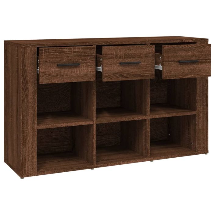 Buffet Chêne marron 100x30x59,5 cm Bois d'ingénierie - Photo n°8