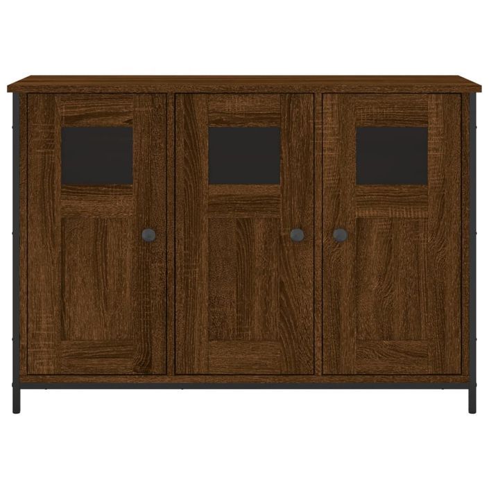 Buffet chêne marron 100x35x70 cm bois d'ingénierie - Photo n°6