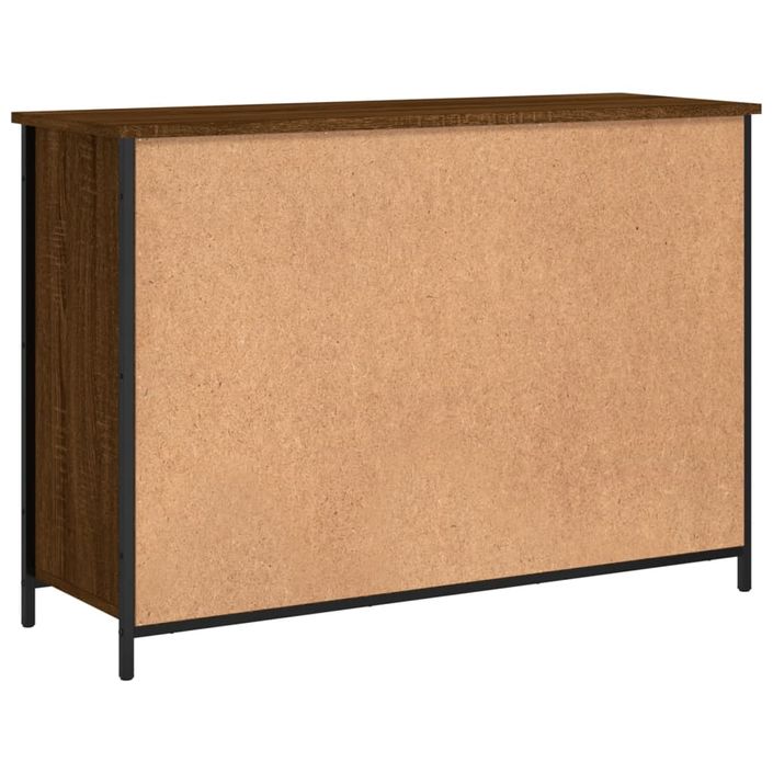 Buffet chêne marron 100x35x70 cm bois d'ingénierie - Photo n°8