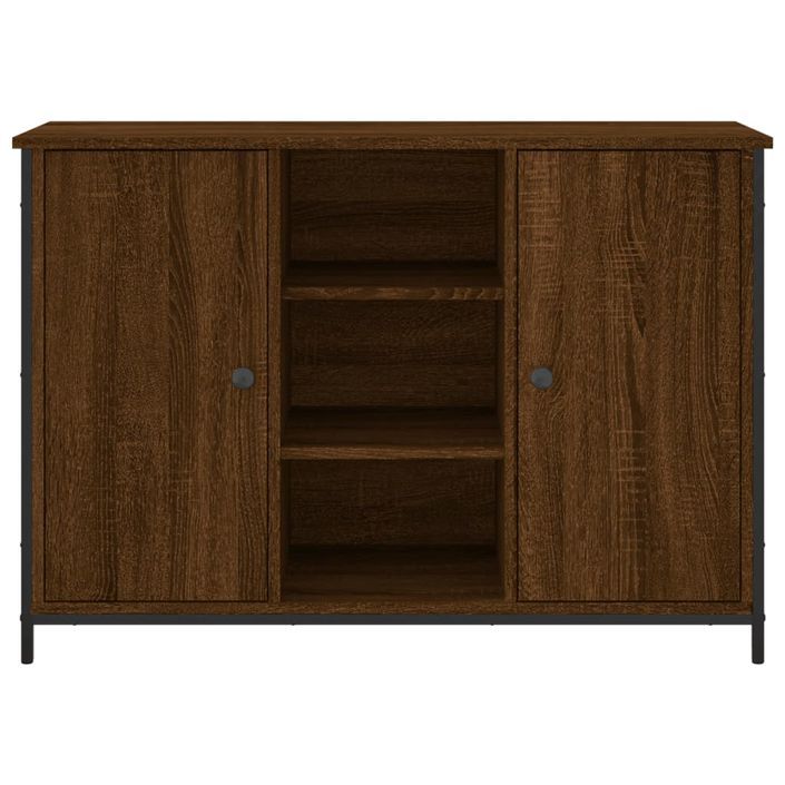 Buffet chêne marron 100x35x70 cm bois d'ingénierie - Photo n°6