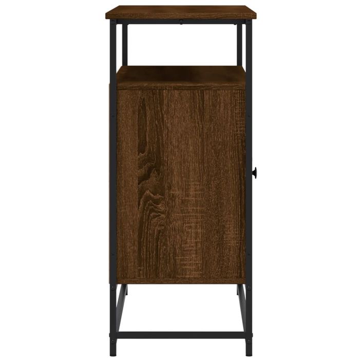 Buffet chêne marron 100x35x80 cm bois d'ingénierie - Photo n°7