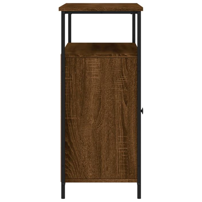 Buffet chêne marron 100x35x80 cm bois d'ingénierie - Photo n°7