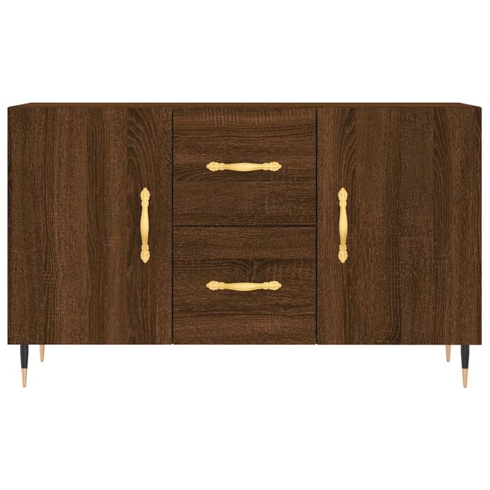 Buffet chêne marron 100x36x60 cm bois d'ingénierie - Photo n°6