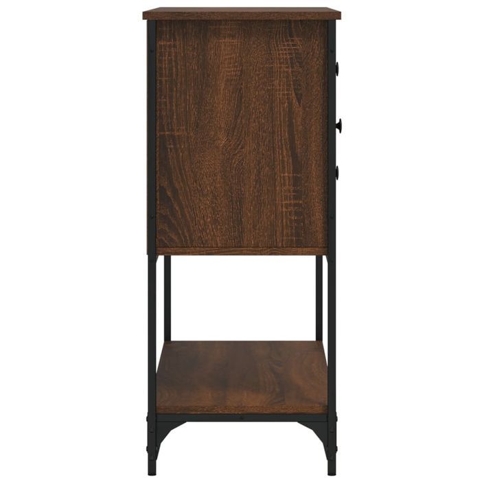 Buffet chêne marron 100x36x85 cm bois d'ingénierie - Photo n°7