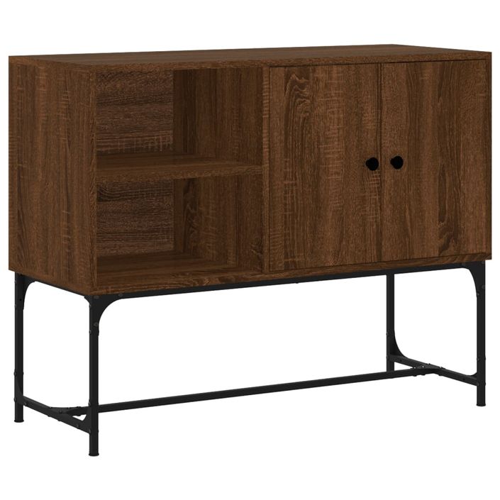 Buffet chêne marron 100x40x79,5 cm bois d'ingénierie - Photo n°1