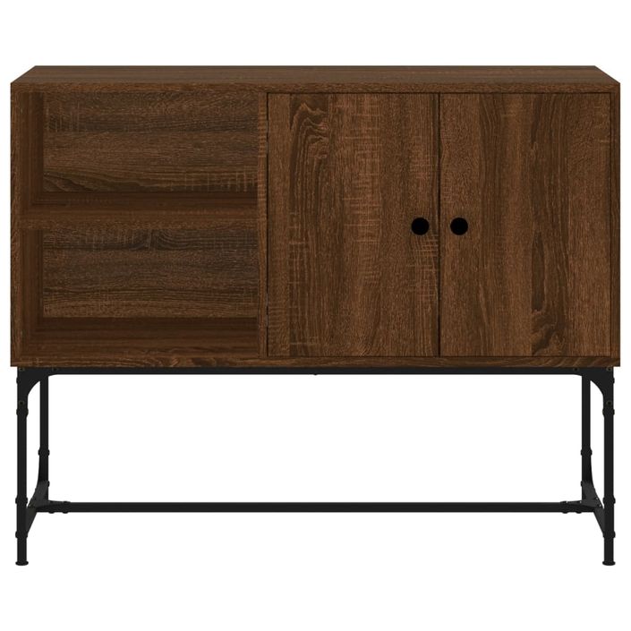 Buffet chêne marron 100x40x79,5 cm bois d'ingénierie - Photo n°5