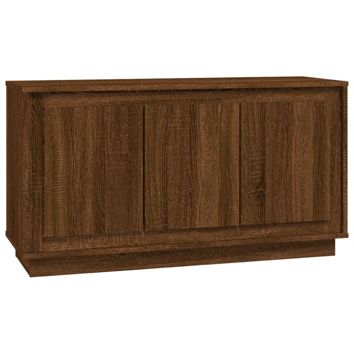 Buffet chêne marron 102x35x55 cm bois d'ingénierie - Photo n°1