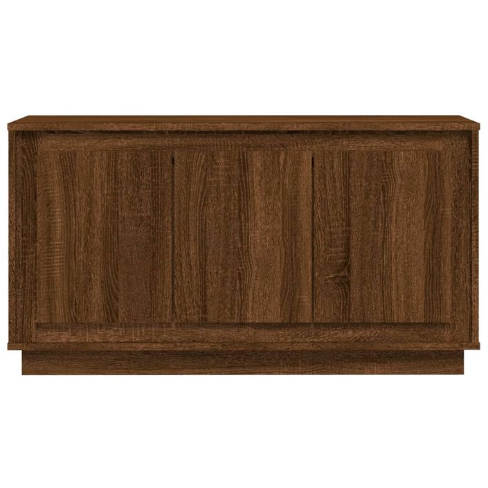 Buffet chêne marron 102x35x55 cm bois d'ingénierie - Photo n°5