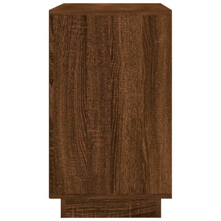 Buffet chêne marron 102x35x55 cm bois d'ingénierie - Photo n°7