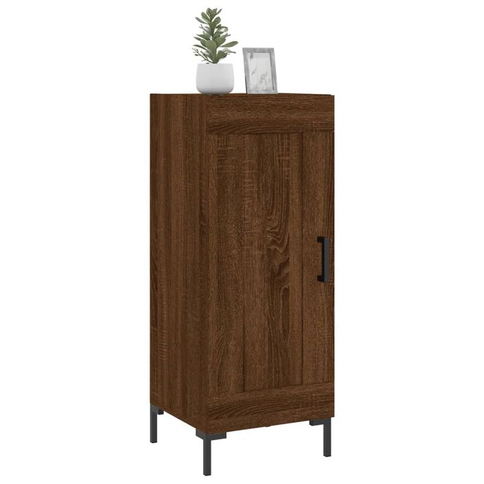 Buffet Chêne marron 34,5x34x90 cm Bois d'ingénierie - Photo n°3