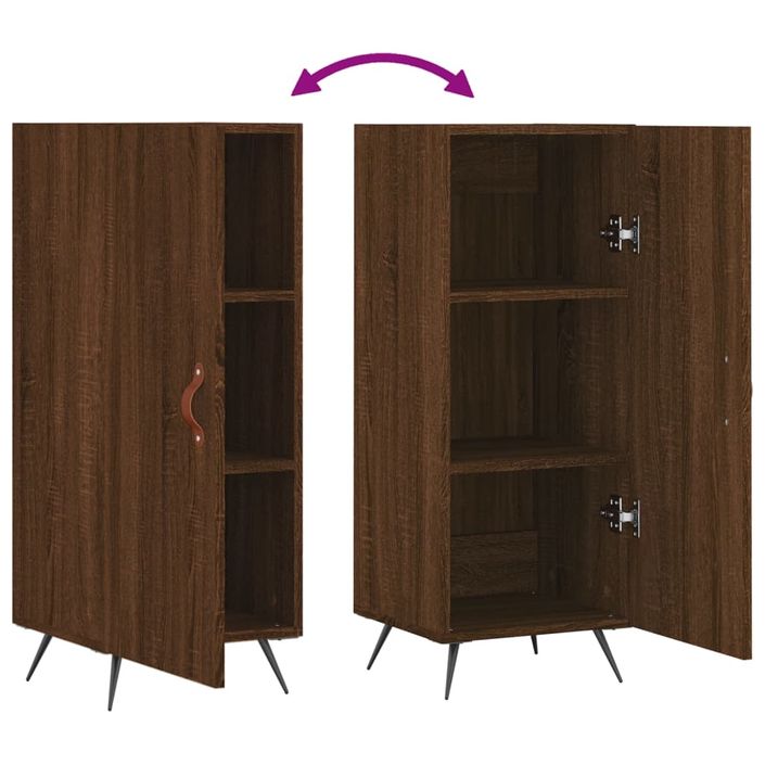 Buffet Chêne marron 34,5x34x90 cm Bois d'ingénierie - Photo n°9