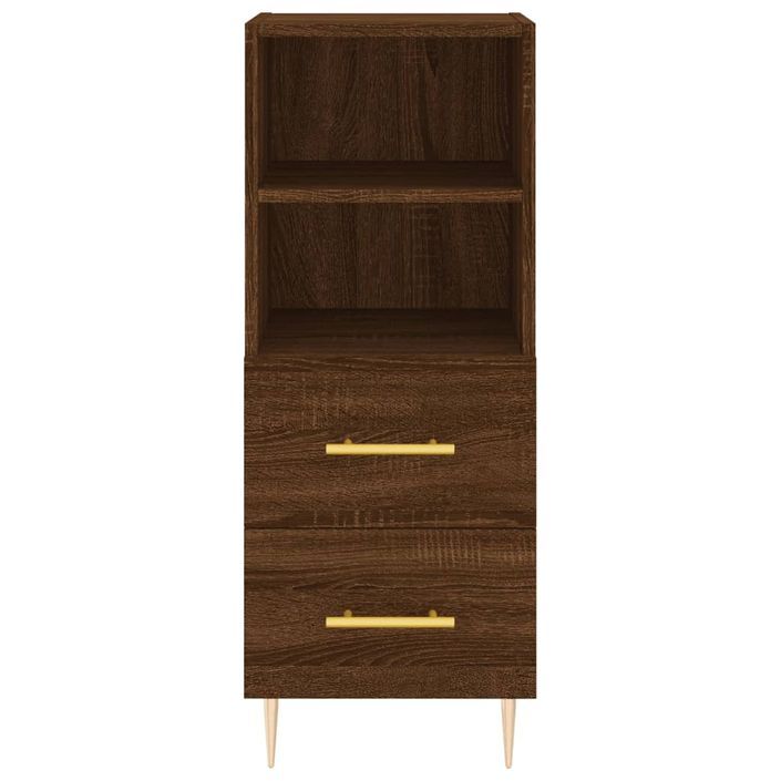 Buffet Chêne marron 34,5x34x90 cm Bois d'ingénierie - Photo n°6