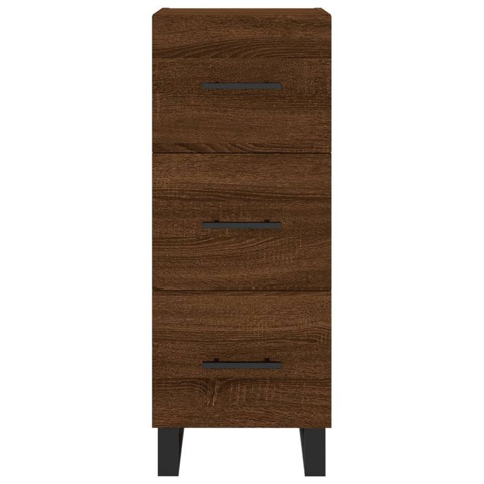 Buffet Chêne marron 34,5x34x90 cm Bois d'ingénierie - Photo n°6