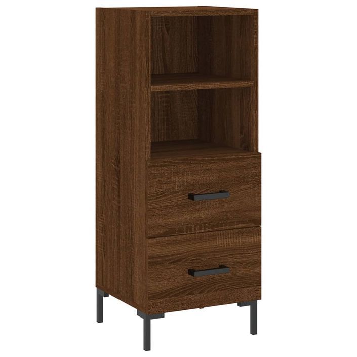 Buffet Chêne marron 34,5x34x90 cm Bois d'ingénierie - Photo n°1