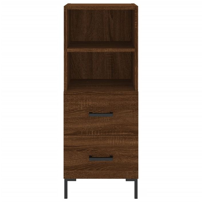 Buffet Chêne marron 34,5x34x90 cm Bois d'ingénierie - Photo n°6