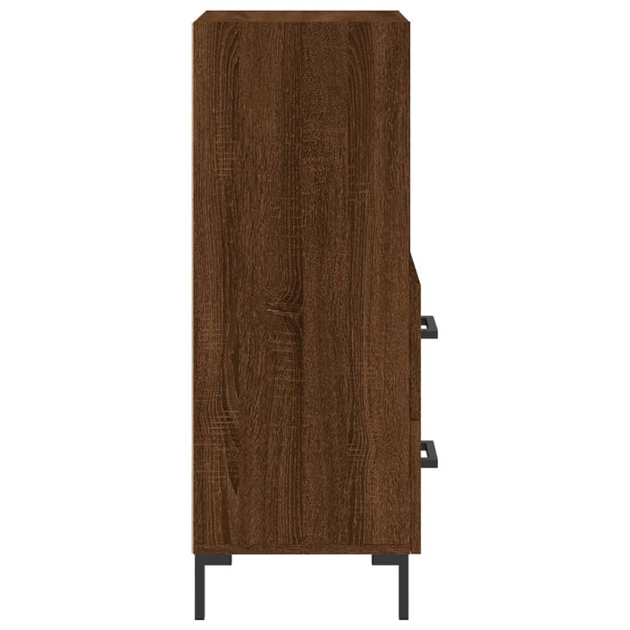 Buffet Chêne marron 34,5x34x90 cm Bois d'ingénierie - Photo n°7