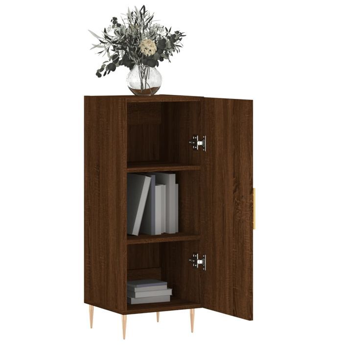 Buffet Chêne marron 34,5x34x90 cm Bois d'ingénierie - Photo n°4