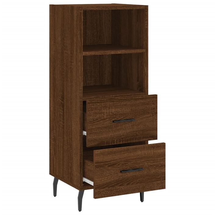 Buffet Chêne marron 34,5x34x90 cm Bois d'ingénierie - Photo n°5