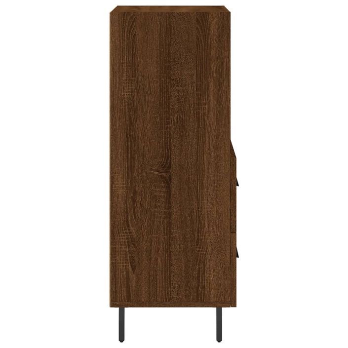 Buffet Chêne marron 34,5x34x90 cm Bois d'ingénierie - Photo n°7