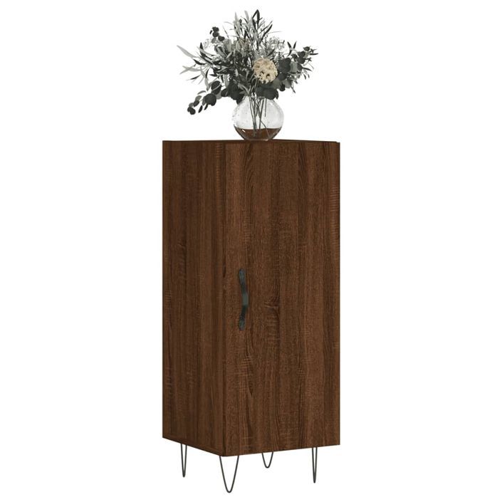 Buffet Chêne marron 34,5x34x90 cm Bois d'ingénierie - Photo n°3