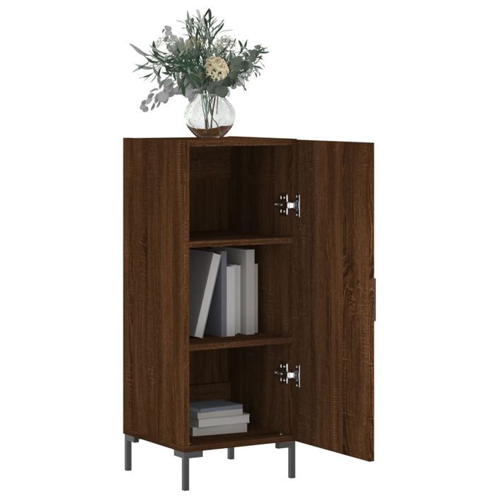 Buffet Chêne marron 34,5x34x90 cm Bois d'ingénierie - Photo n°4