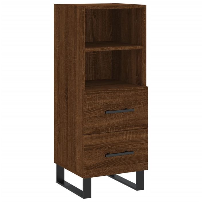 Buffet Chêne marron 34,5x34x90 cm Bois d'ingénierie - Photo n°1