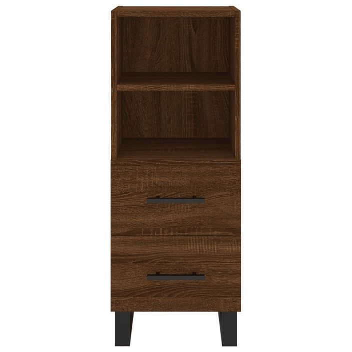 Buffet Chêne marron 34,5x34x90 cm Bois d'ingénierie - Photo n°6