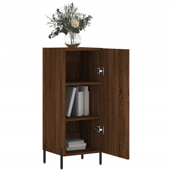 Buffet Chêne marron 34,5x34x90 cm Bois d'ingénierie - Photo n°4