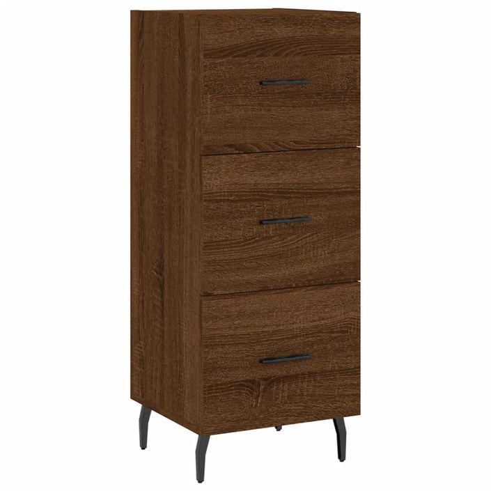 Buffet Chêne marron 34,5x34x90 cm Bois d'ingénierie - Photo n°1