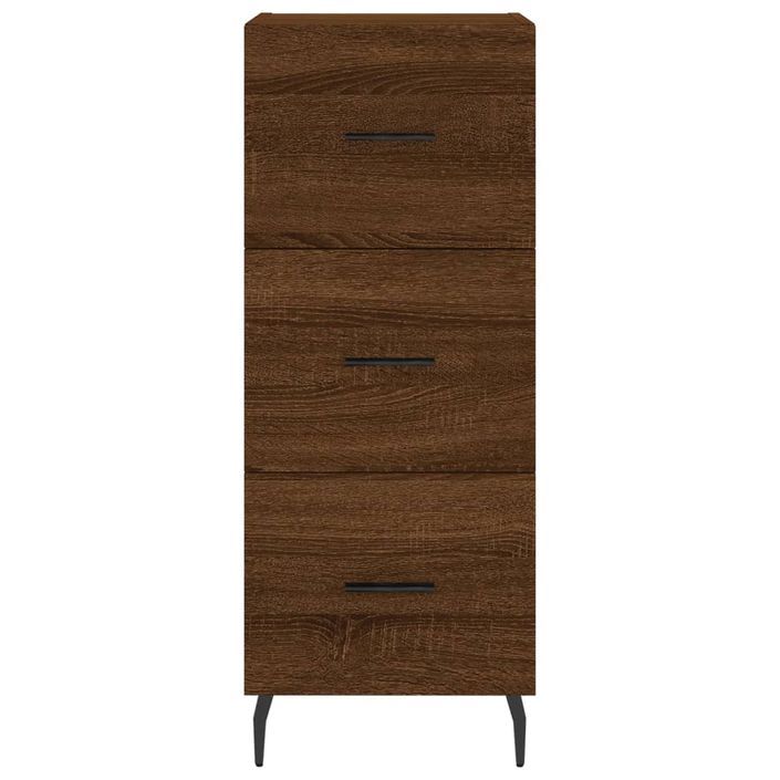 Buffet Chêne marron 34,5x34x90 cm Bois d'ingénierie - Photo n°6