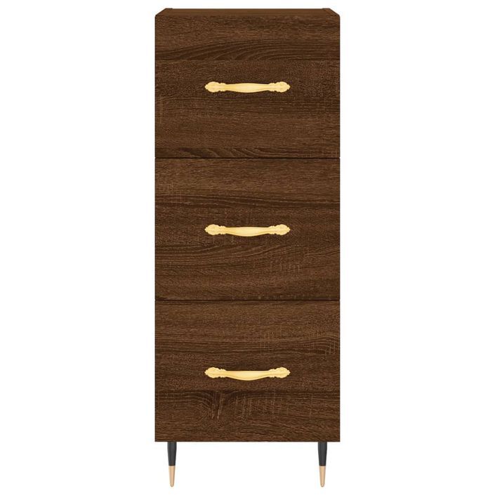 Buffet Chêne marron 34,5x34x90 cm Bois d'ingénierie - Photo n°6