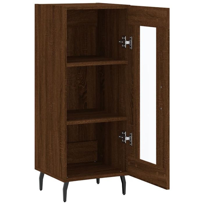 Buffet Chêne marron 34,5x34x90 cm Bois d'ingénierie - Photo n°6