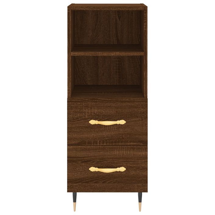 Buffet Chêne marron 34,5x34x90 cm Bois d'ingénierie - Photo n°6